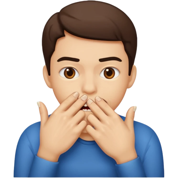 Emoji face, nail biting emoji