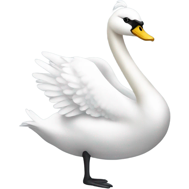 Coquette swan with a Berkin and a martini and a bow emoji