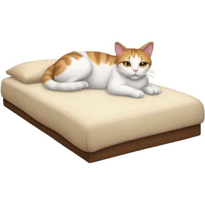 A cat on a bed emoji