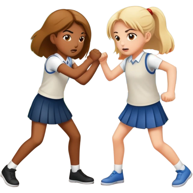 two girls fighting emoji