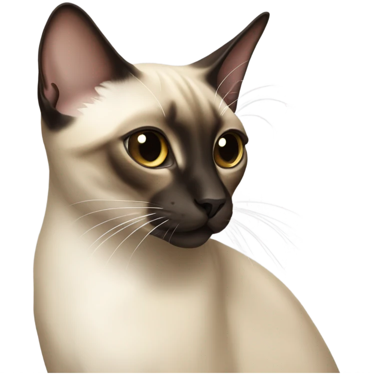 Siamese cat very thin emoji