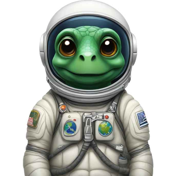 A turtle with an astronaut suit  emoji