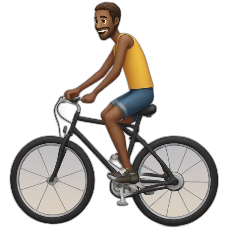tall guy on bike emoji