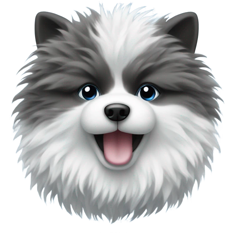 Blue and white pom Pom  emoji