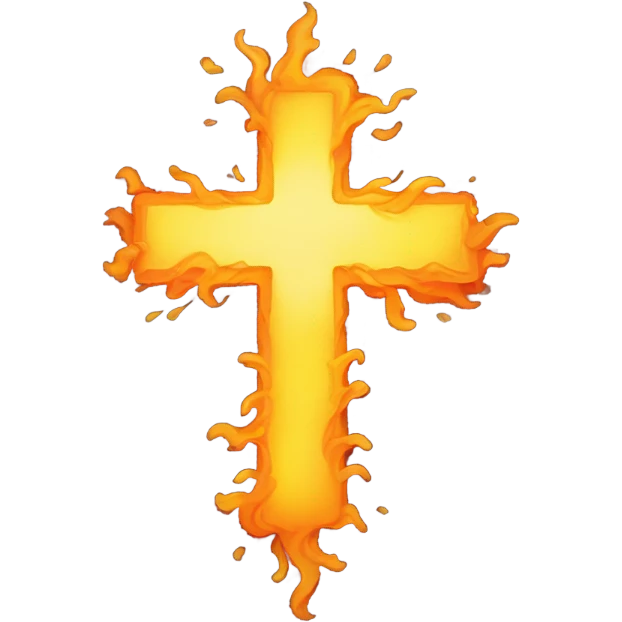 Cross on fire emoji