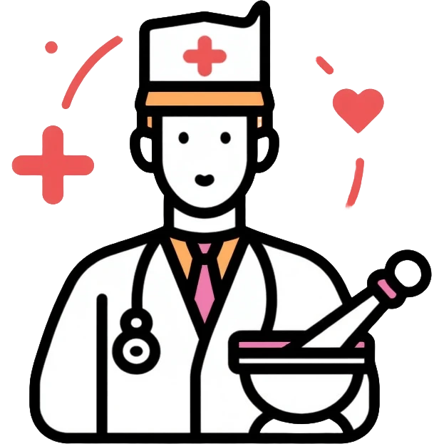 Pharmacist professional with mortar and pestle emoji