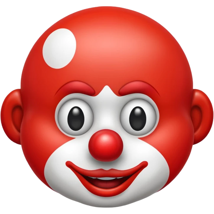 Only red cirque clown nose emoji