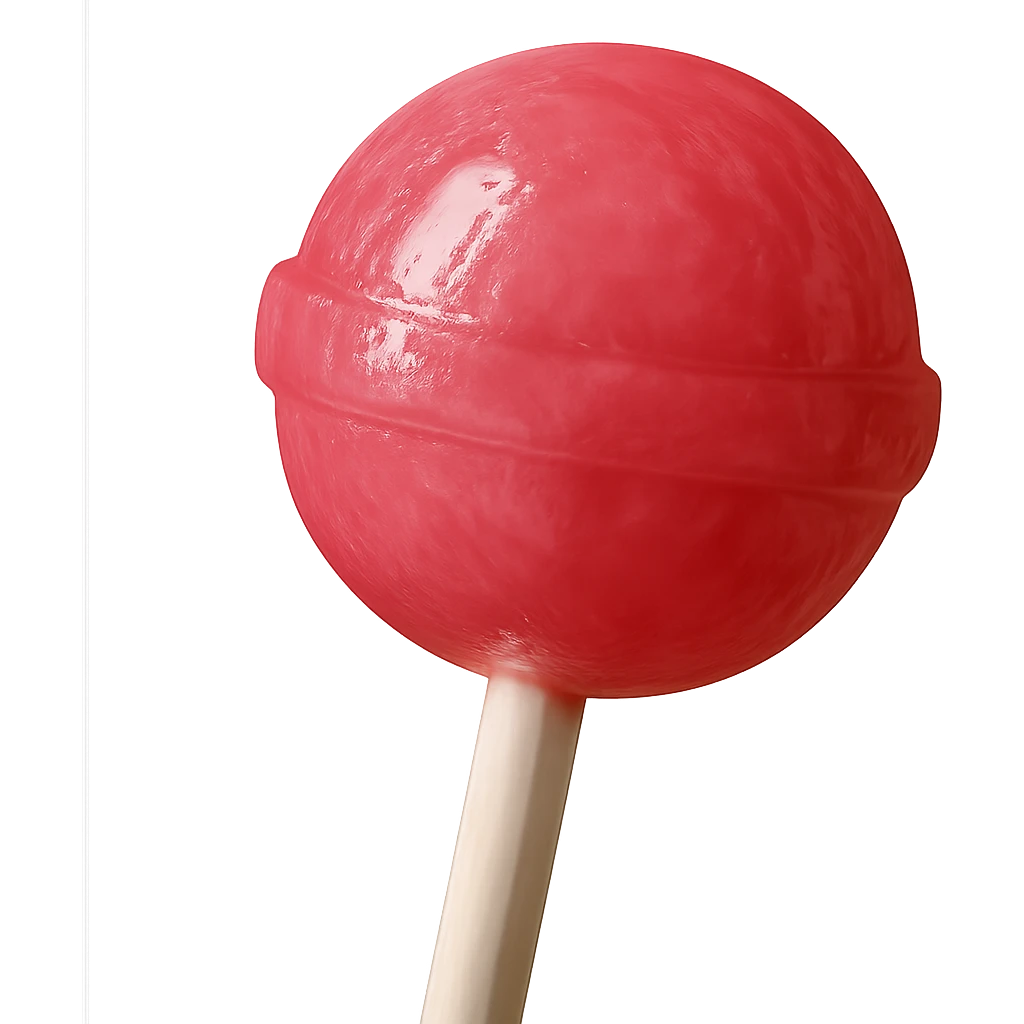Remove the background, keep only the pink lollipop with transparent background, realistic style. emoji