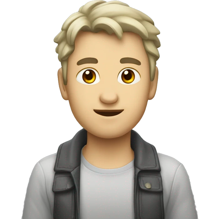 белая кошка с серыми пятнами  emoji