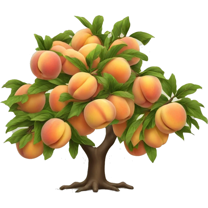 Beautiful peach tree emoji
