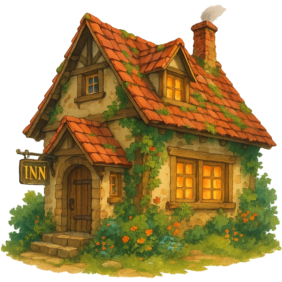 ghibli style of a cozy house representing lodging emoji