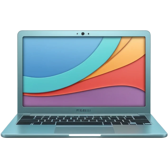 3D minimal icon of a premium laptop with a subtle color code #FF3D00 accent. Clean, modern, high-end tech style. emoji
