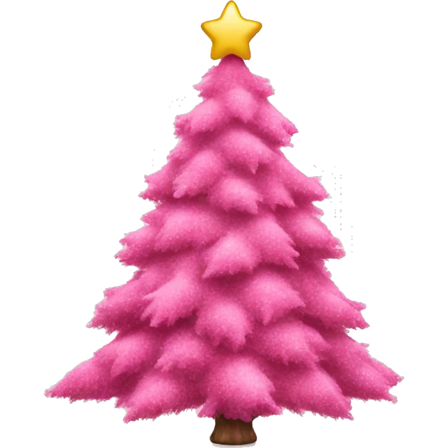 Pink Christmas tree emoji