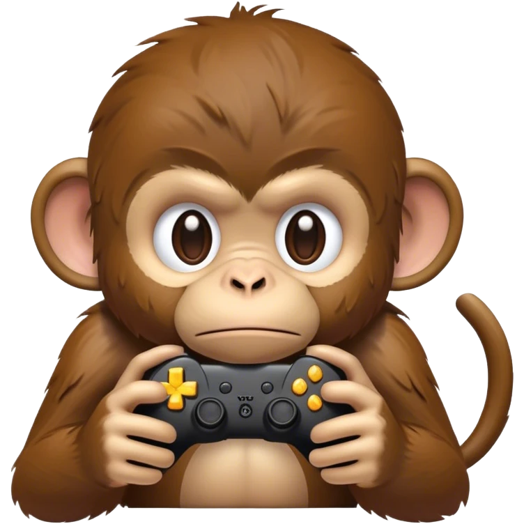 A sad monkey playing video games emoji