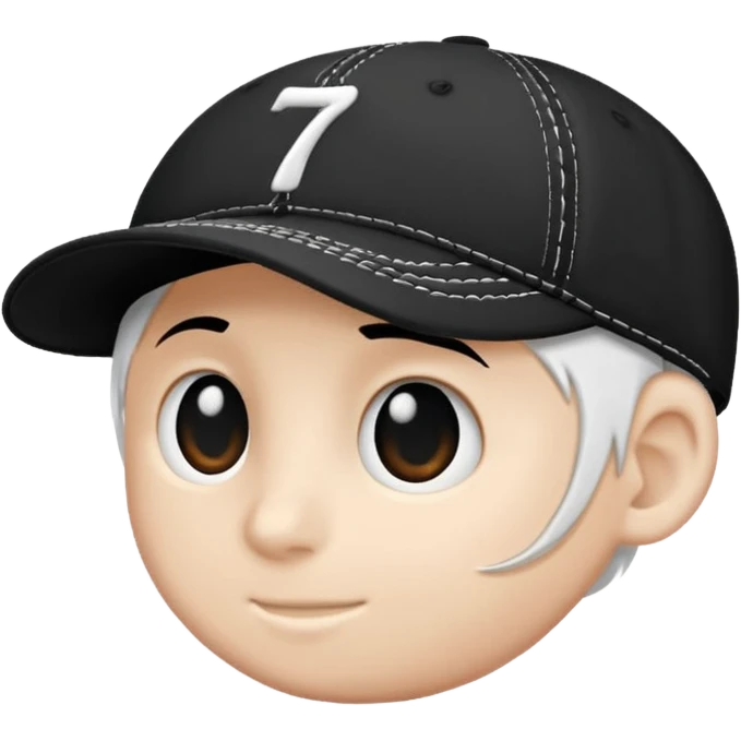 A black cap with the number 701 on the front  emoji
