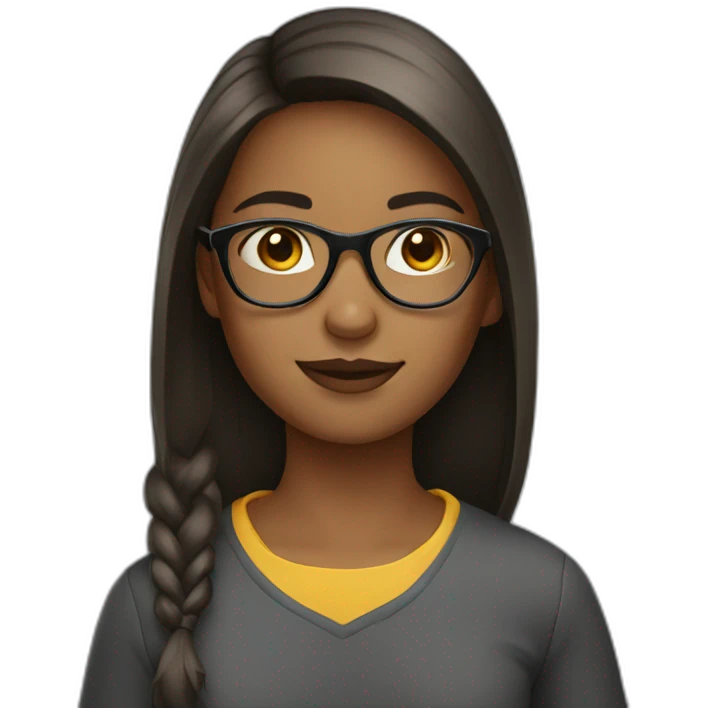 Girl with glasses emoji