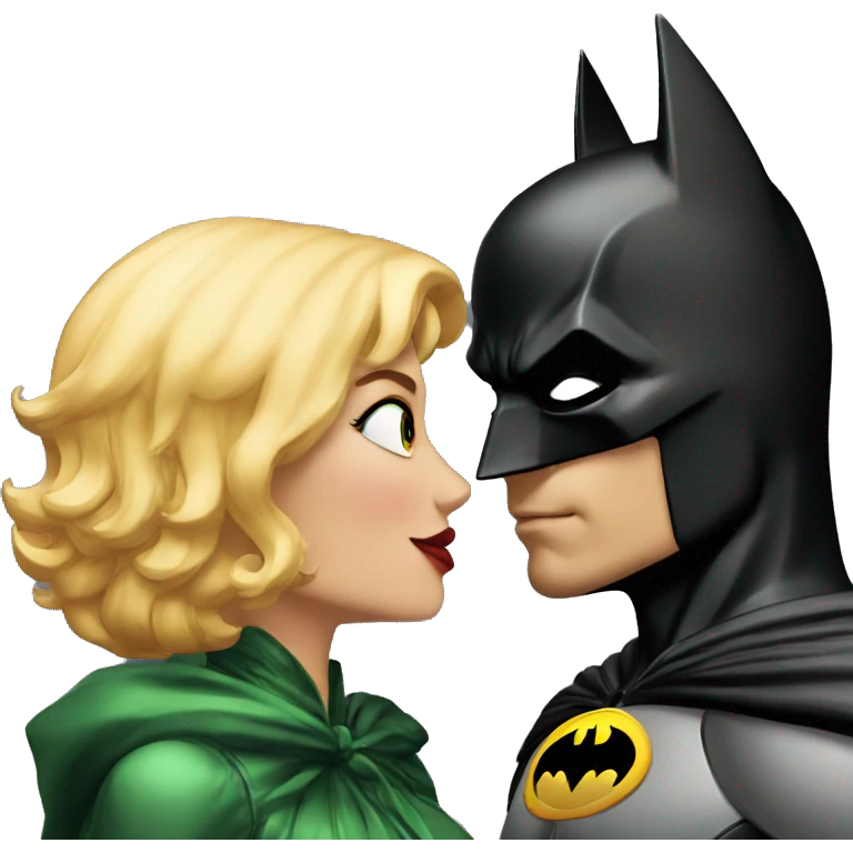 Batman kissing his girlfriend  emoji