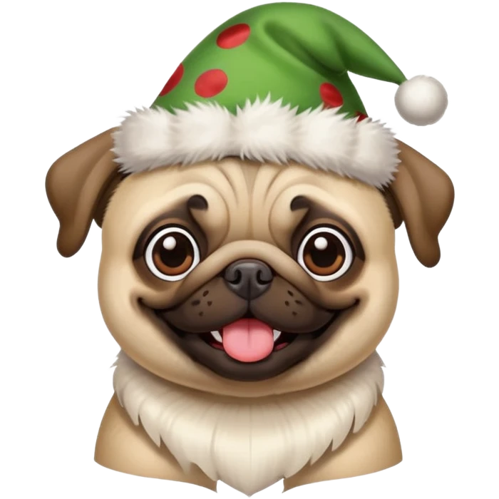 Pug with jester hat emoji