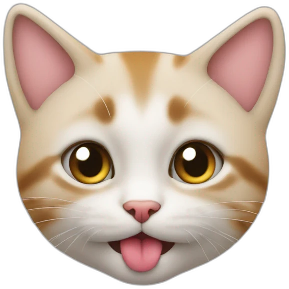 un chat qui fait un bisou  emoji