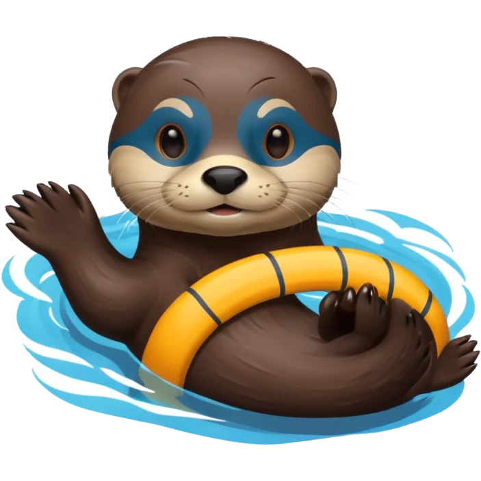 otter swims sporty emoji