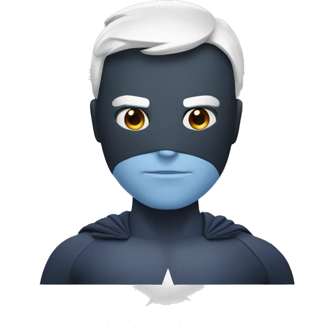 a superhero with a screen for a head emoji