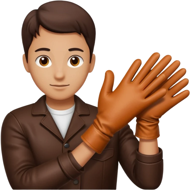 putting on glove emoji