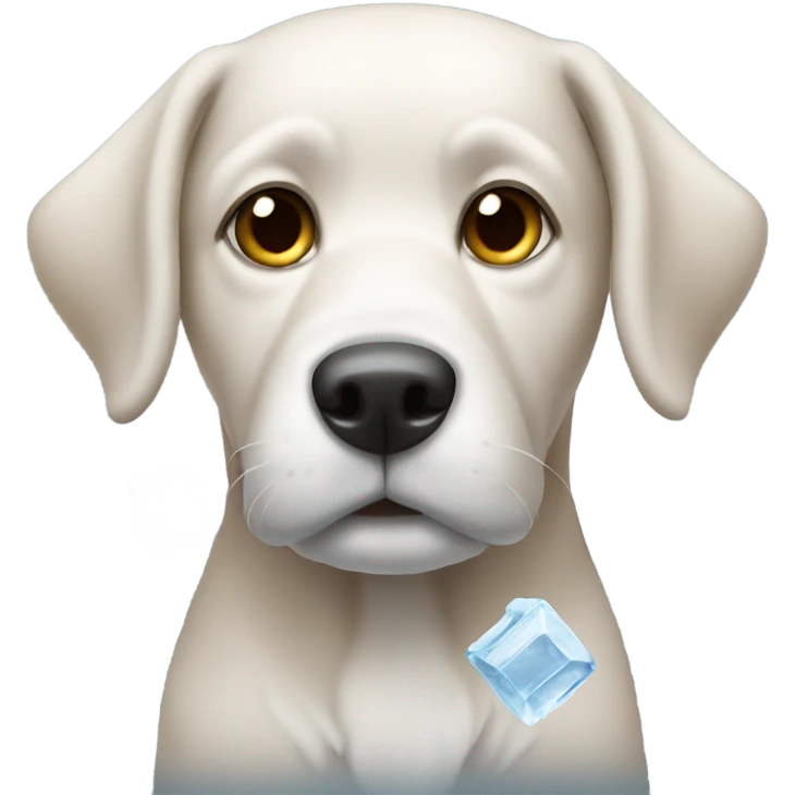 dog with ice  emoji