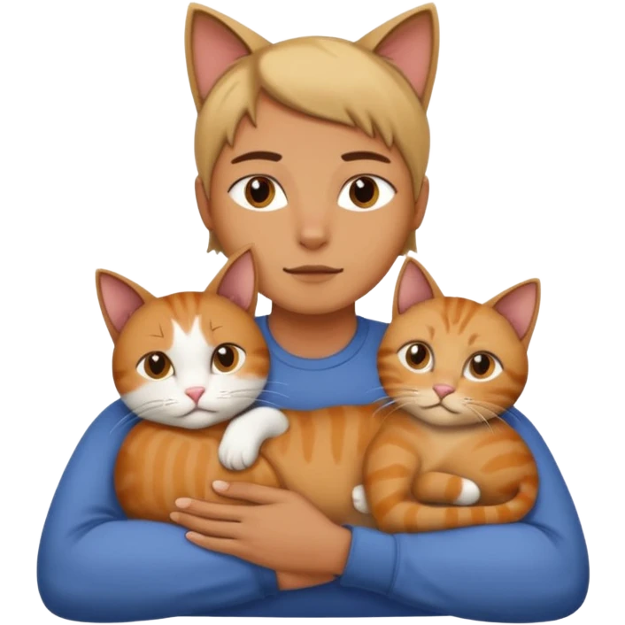  cat in lap human head emoji