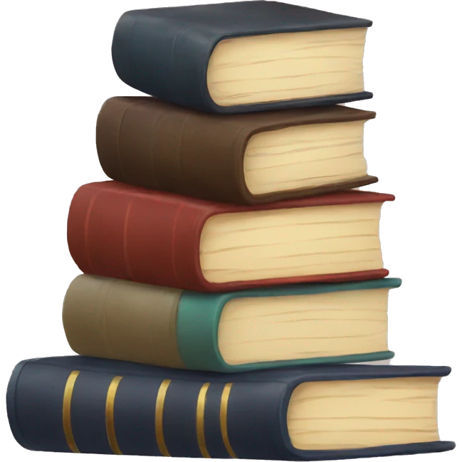 Cozy book stack emoji