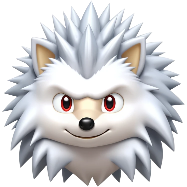 Silver the hedgehog with white fur emoji
