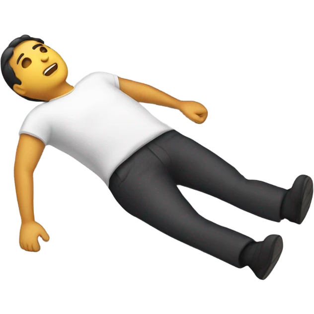 Laying flat on the ground  emoji
