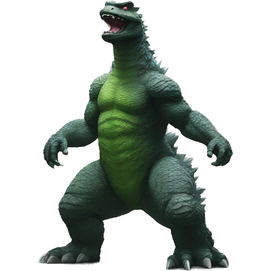 godzilla dance on city emoji