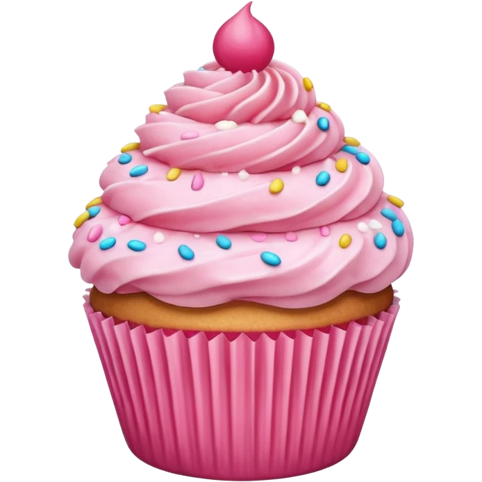 Cupcake with pink icing emoji