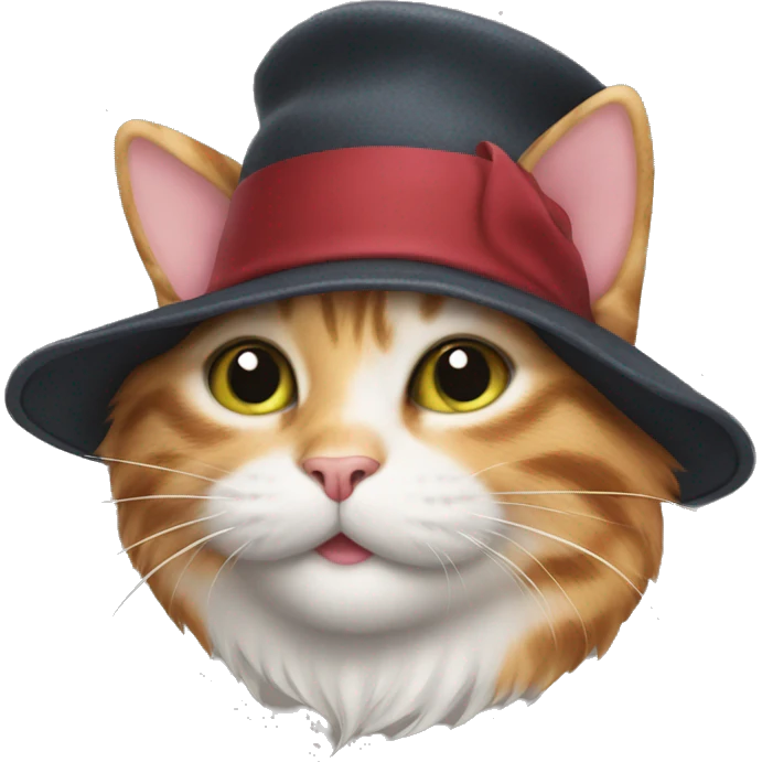 Kitty cat in a hat emoji