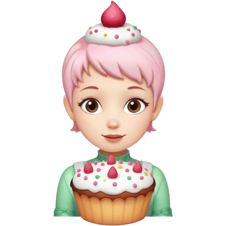 Pixie with cake emoji