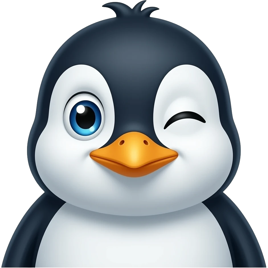 penguin with blue bombastic side eye emoji