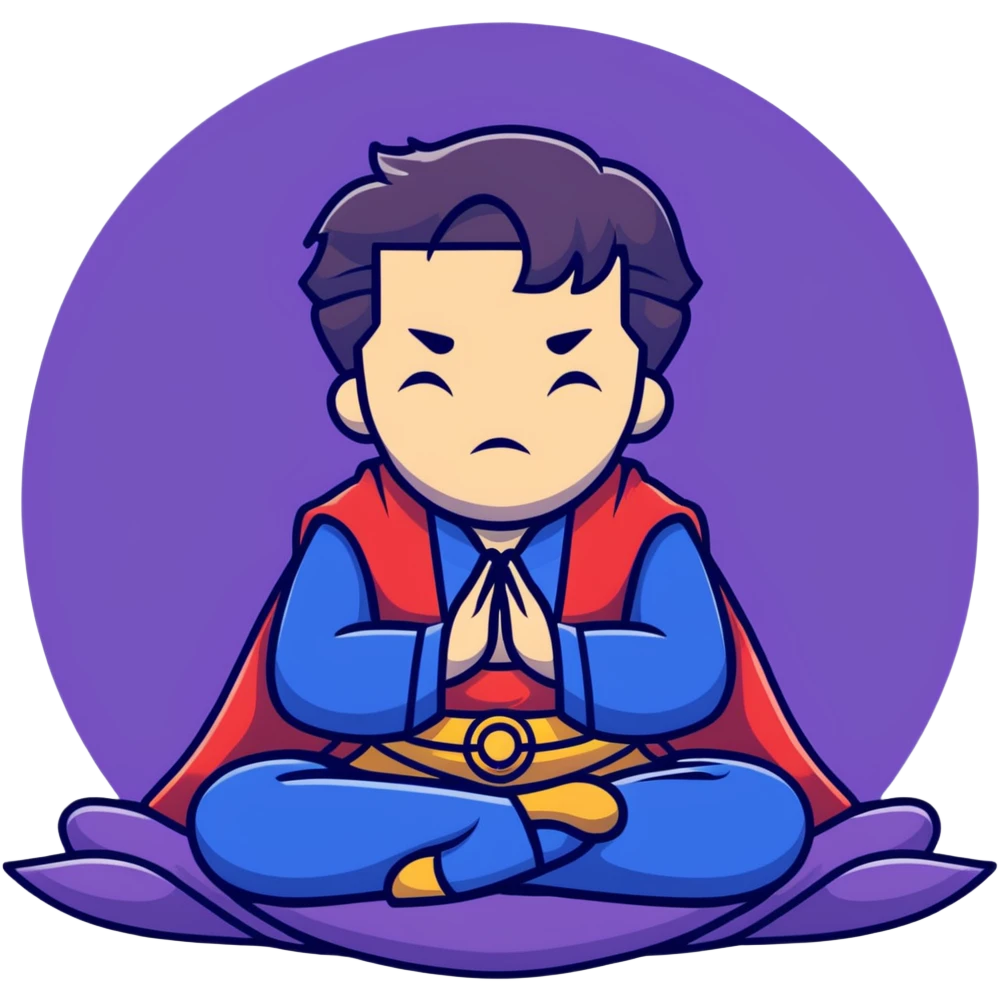 Doctor Strange in meditation pose floating emoji
