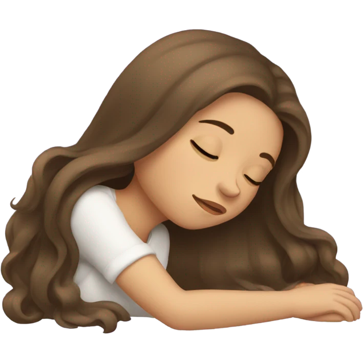 sleeping brunette girl emoji