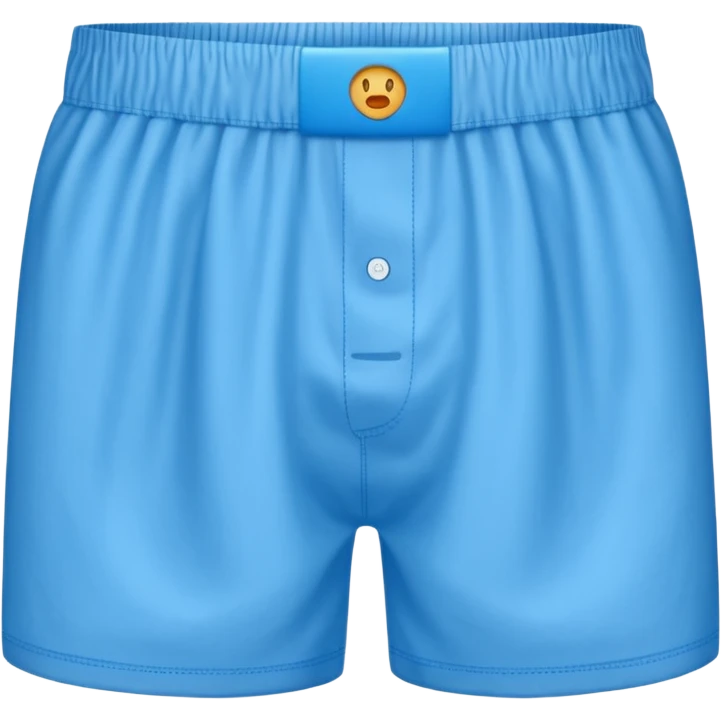 blue boxer shorts, slightly wrinkled fabric emoji