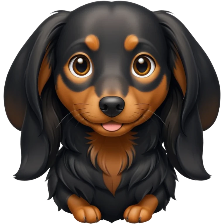 dachsund Black long haired emoji