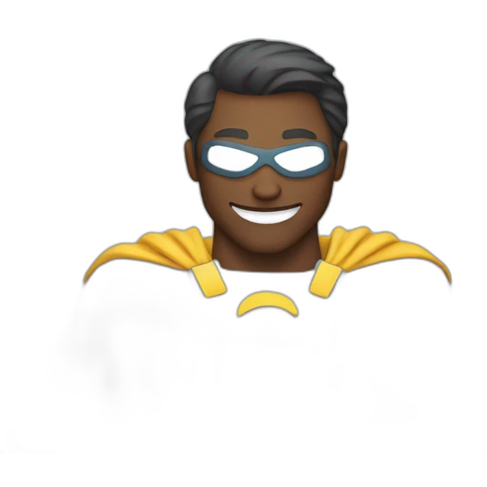 Invisible superhero smiling emoji