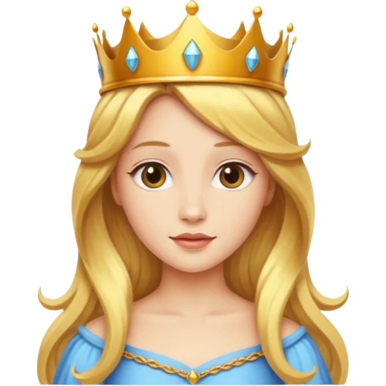 Princess with Flowing Golden Hair emoji