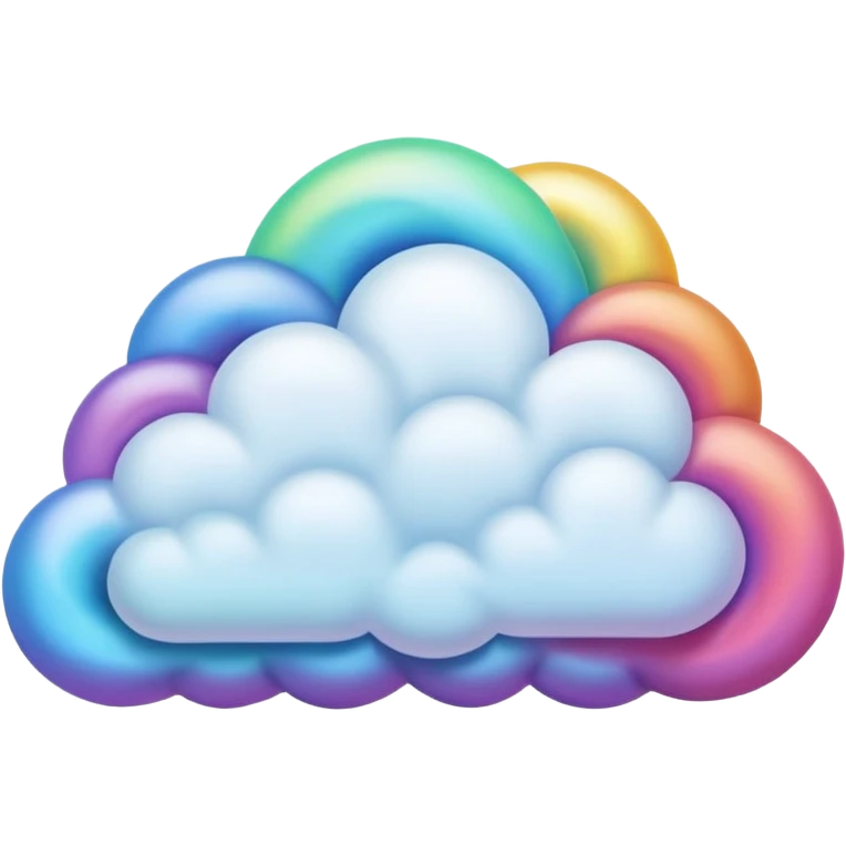 swirling colorful dream cloud emoji
