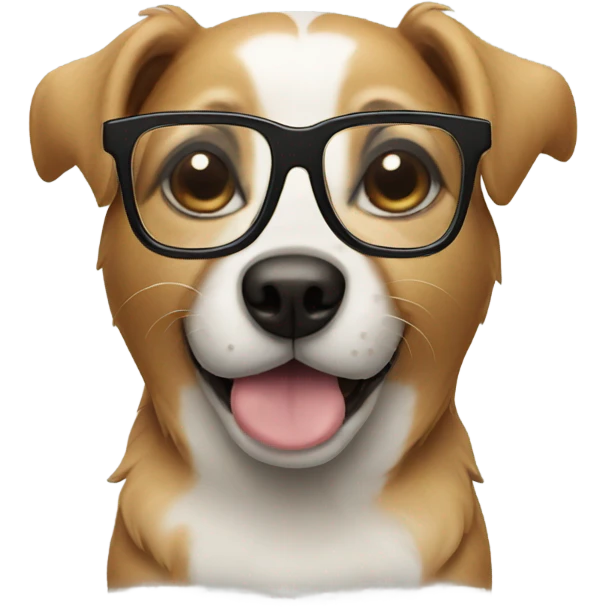 Dog with glasses emoji