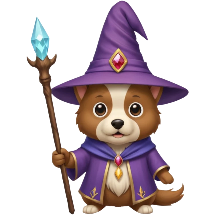 Dog wizard emoji