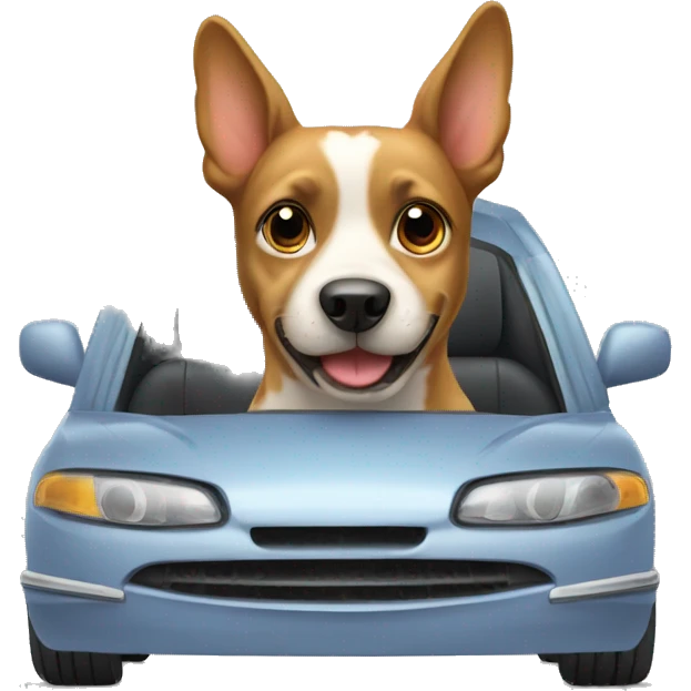 dog in car emoji