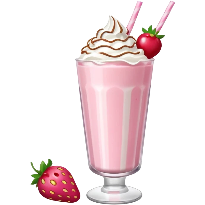 Strawberry milkshake emoji