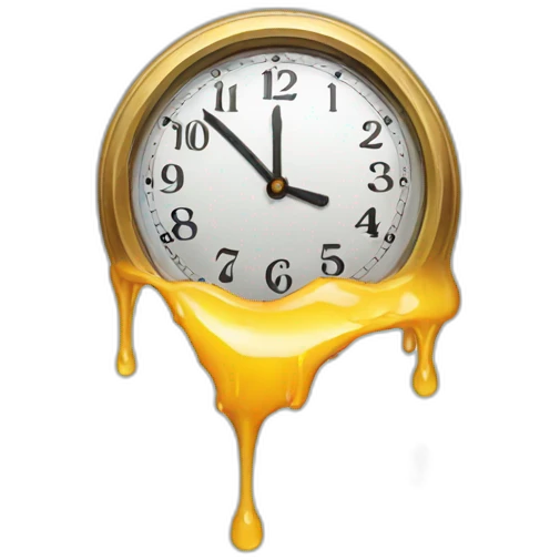 Melting clock emoji