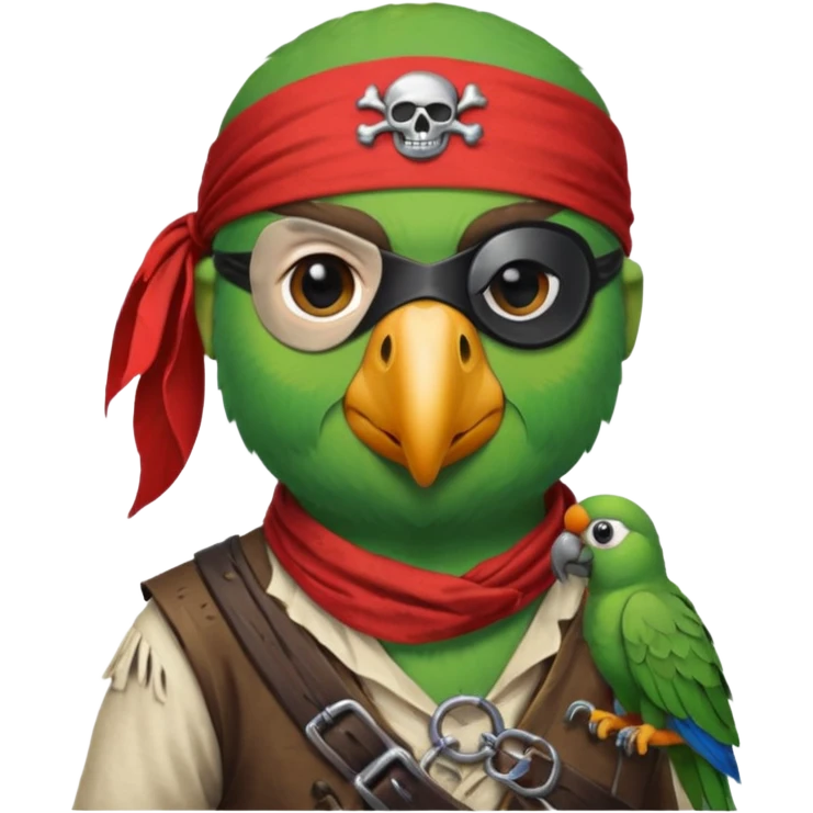 pirate and parrot emoji