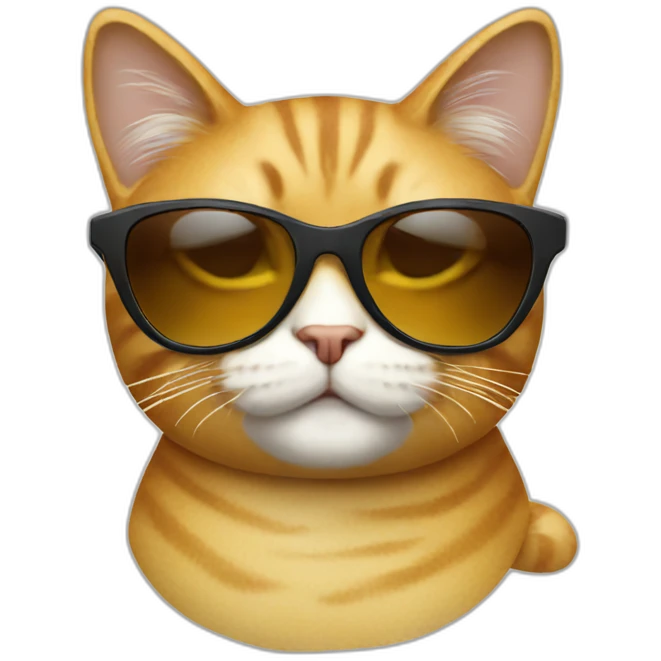 fashion cat with designer sunglasses on emoji